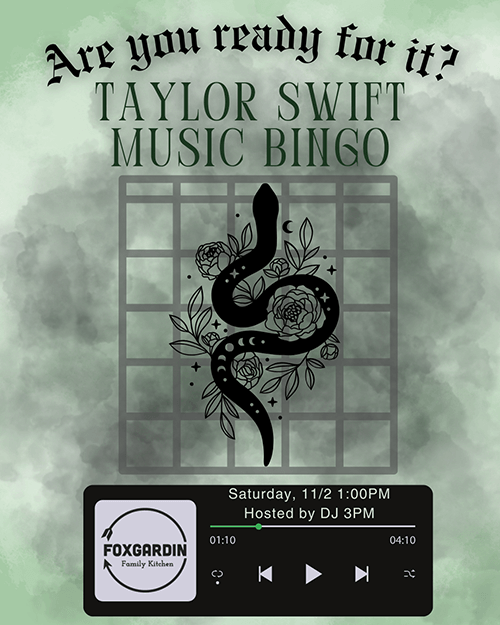 Taylor Swift Music Bingo